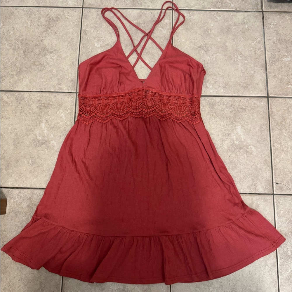 ASOS Strappy sundress with crochet midsection size 10